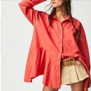 ❤️ Free People We The Free Freya Poplin Tunic Dress/Shirt Size Small NWOT